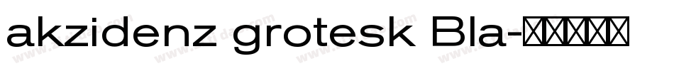 akzidenz grotesk Bla字体转换